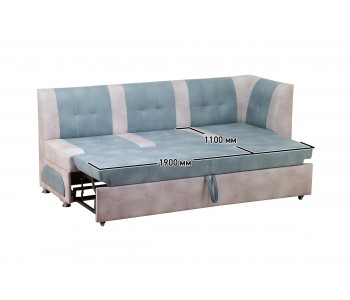 Консул прямой с угловой спинкой Fulton mint / Fulton cream