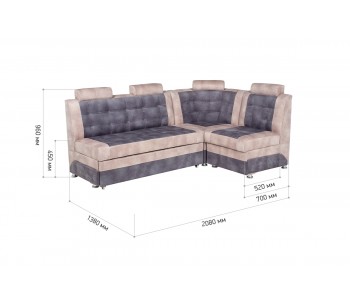 Консул 2 угловой Fulton grafit / Fulton wood