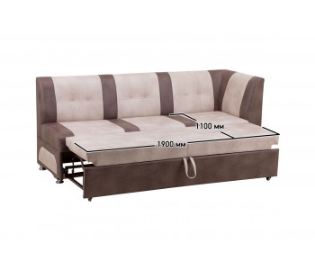 Консул прямой с угловой спинкой Парма 02 / Парма 09