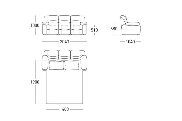 Купить Мадрид 3-местный Musk 110