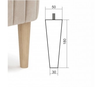 Банкетка Парк Велюр Бежевый