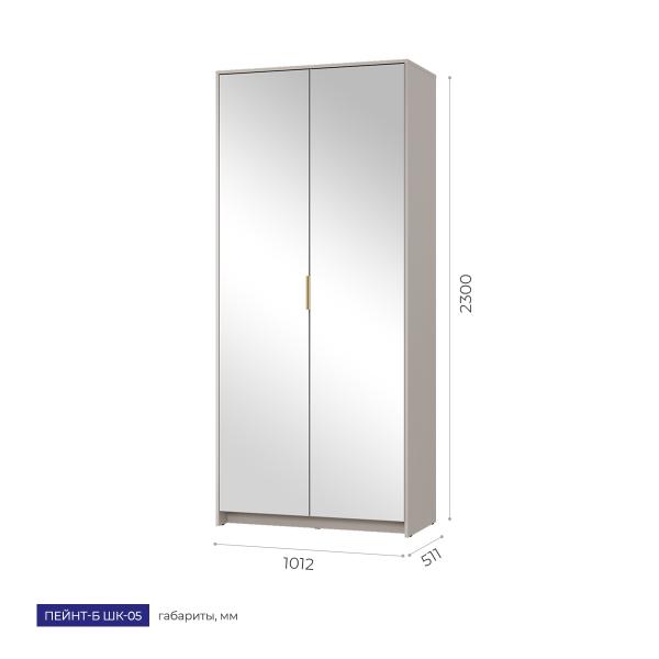 Купить Шкаф 2-х створчатый с зеркалами Пейнт-Б