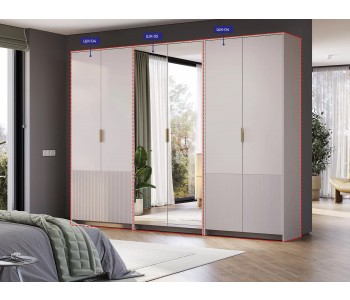 Шкаф 2-х створчатый с зеркалами Пейнт-Б