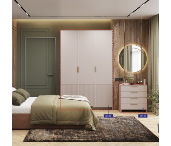 Шкаф 3-х створчатый Пейнт-Б