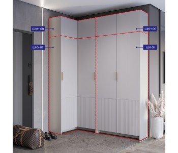 Шкаф угловой с антресолью Пейнт-Б ШКУ-07